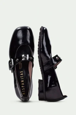 Hispanitas Mercedes punta cuadrada y hebilla GENOVA Negro Best