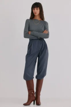 Hoss Intropia Mercedes. Top drapeado Gris Hot