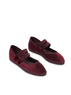 Flabelus Merceditas de terciopelo Granate Hot