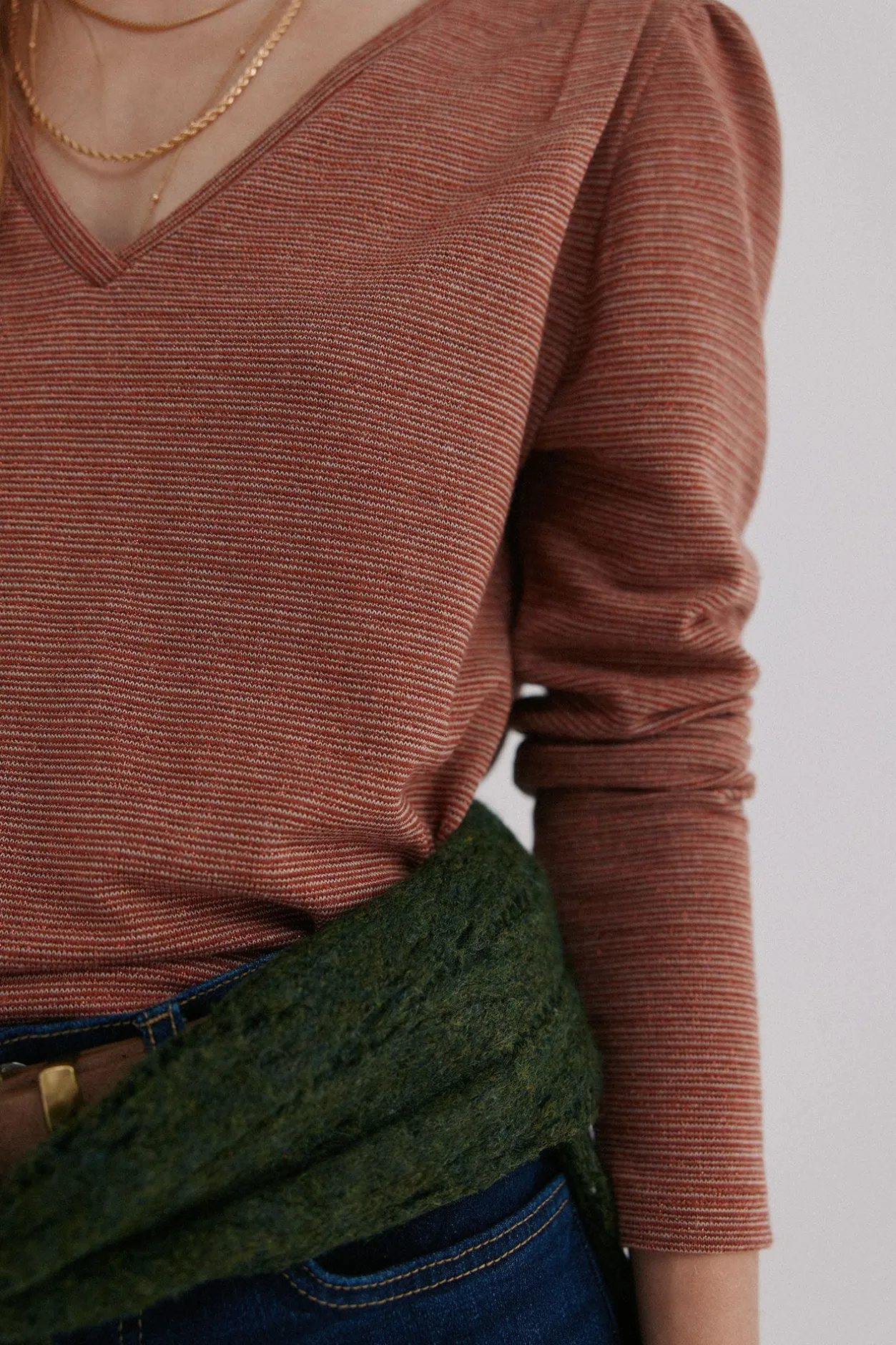 Hoss Intropia Micaela. Camiseta con solapa Estampado Marron Discount