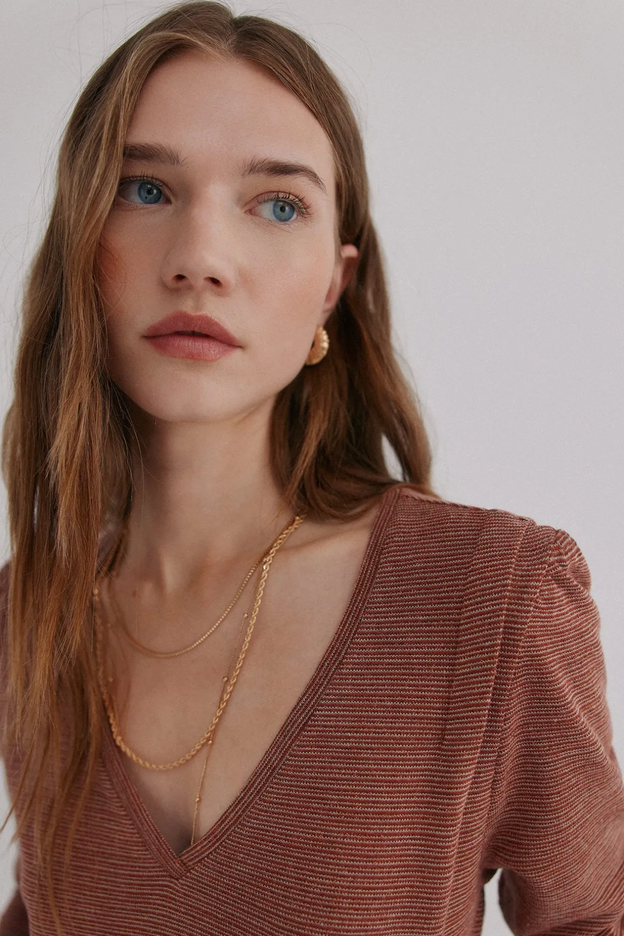 Hoss Intropia Micaela. Camiseta con solapa Estampado Marron Discount