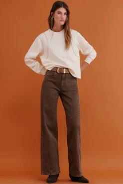 Hoss Intropia Mila. Sudadera bordada Beige Hot