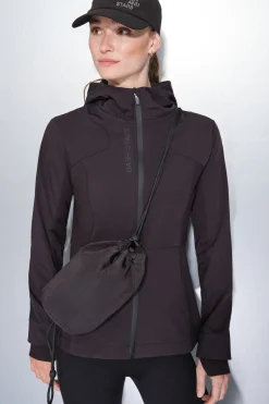 Dash and Stars Mini bolso bandolera nylon satinado negro Clearance