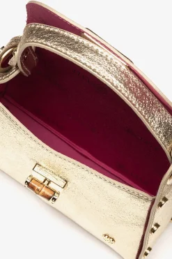 Cuplé Mini bolso tachas piel Dorado Sale