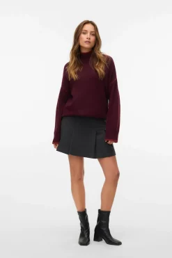 Vero Moda Mini falda de tablas Gris oscuro Hot