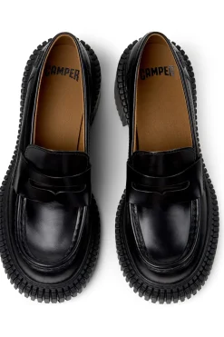Camper Mocasines de piel negro Outlet