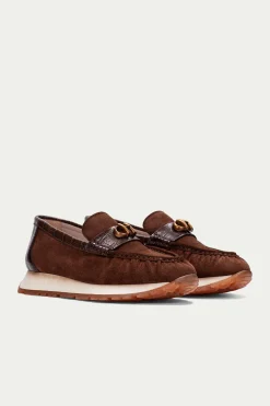Hispanitas Mocasín deportivo kiowa y adorno KANSAS Marr&oacute;n oscuro New
