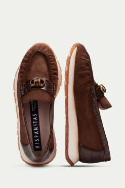 Hispanitas Mocasín deportivo kiowa y adorno KANSAS Marr&oacute;n oscuro New