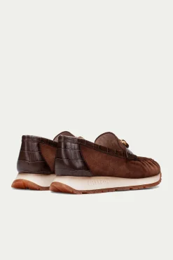 Hispanitas Mocasín deportivo kiowa y adorno KANSAS Marr&oacute;n oscuro New