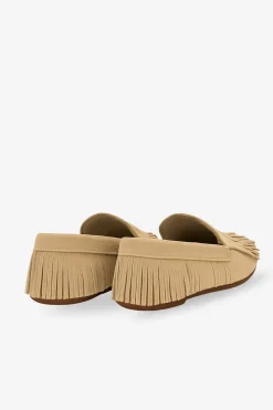 Cuplé Mocasín flecos serraje arena Beige Sale