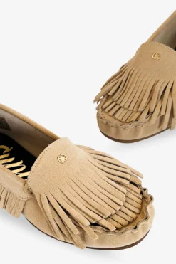 Cuplé Mocasín flecos serraje arena Beige Sale