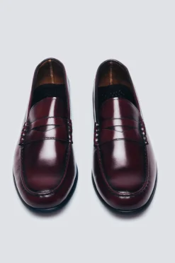 Springfield Mocasín piel antifaz burdeos Sale