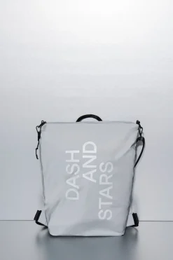 Dash and Stars Mochila multiposición nylon efecto metalizado gris Hot
