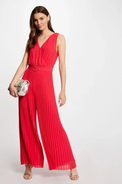 Morgan Mono largo holgado con pernera plisada Coral Clearance