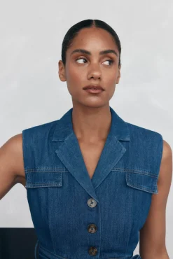 Pedro del Hierro Mono pata recta detalle bolsillos Azul Discount