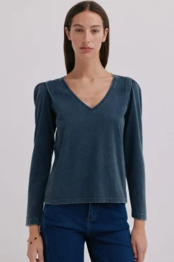 Hoss Intropia Monserrat. Camiseta efecto lavado Azul Outlet