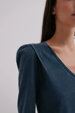 Hoss Intropia Monserrat. Camiseta efecto lavado Azul Outlet