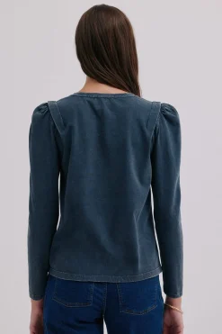 Hoss Intropia Monserrat. Camiseta efecto lavado Azul Outlet