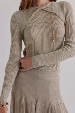 Hoss Intropia Nabila. Top con detalle de nudo Verde Sale