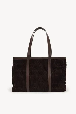 Hoss Intropia Neila. Bolso shopper de terciopelo Marron Clearance