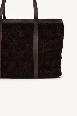 Hoss Intropia Neila. Bolso shopper de terciopelo Marron Clearance