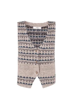 Hoss Intropia Nela. Chaleco tricot Estampado granate Discount