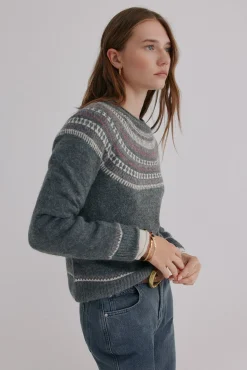 Hoss Intropia Nia. Jersey con motivos Estampado granate Online