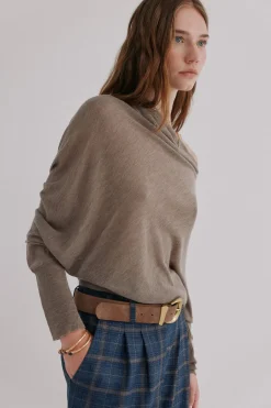 Hoss Intropia Nica. Jersey escote asimétrico Gris Hot