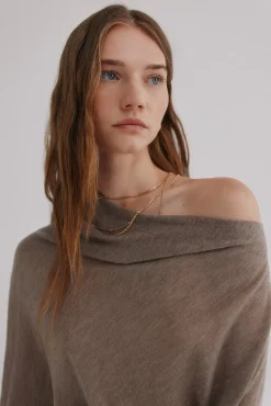 Hoss Intropia Nica. Jersey escote asimétrico Gris Hot