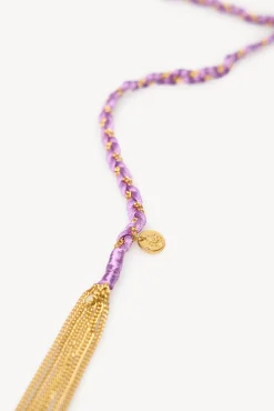 Hoss Intropia Nicole.Collar largo cadena trenzada Dorado