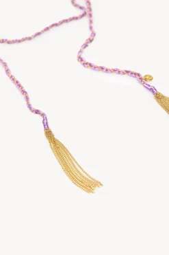 Hoss Intropia Nicole.Collar largo cadena trenzada Dorado