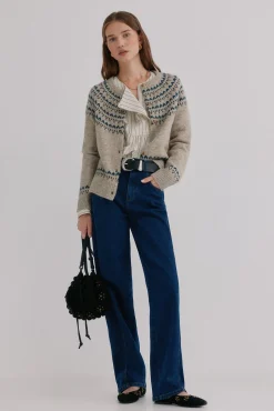 Hoss Intropia Nilda. Chaqueta tricot Estampado granate