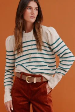 Hoss Intropia Ninnette. Jersey a rayas Estampado blanco Online