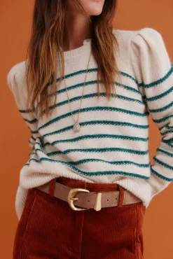 Hoss Intropia Ninnette. Jersey a rayas Estampado blanco Online