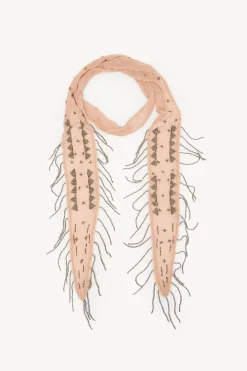 Hoss Intropia Noelia. Fular corbatero bordado Rosa