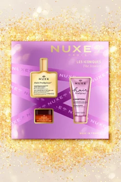 Nuxe COFRE REGALO BEST SELLERS - HUILE PRODIGIEUSE + CHAMPÚ +REVE THE MIEL LABIOS Amarillo