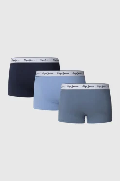 Pepe Jeans Pack 3 boxer liso con logo azul Hot
