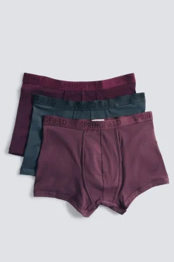 Springfield Pack 3 boxers burdeos Discount