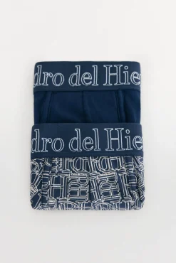 Pedro del Hierro Pack 2 boxers punto Azul Sale