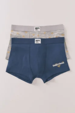 Women'secret Pack 2 boxers Superman gris Best