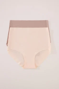 Women'secret Pack 2 bragas altas microfibra blanco New