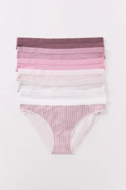 Women'secret Pack 7 bragas clásicas algodón estampado blanco Online