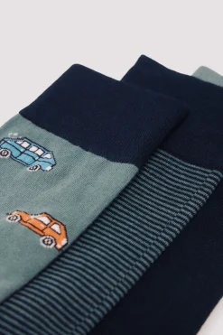 Springfield Pack 3 calcetines algodón coche verde New