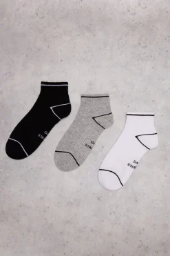 Dash and Stars Pack 3 calcetines cortos técnicos negro Online