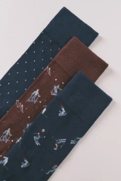 Women'secret Pack 3 calcetines largos algodón ski azul Online