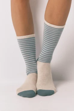 Women'secret Pack 3 calcetines largos rayas lurex estampado Sale