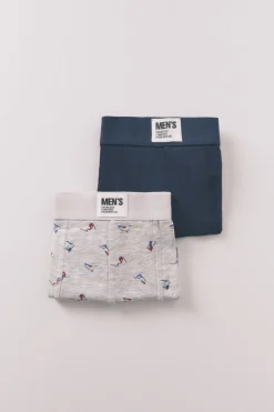 Women'secret Pack 2 calzoncillos bóxer algodón Ski azul Online