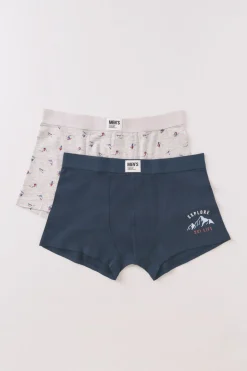 Women'secret Pack 2 calzoncillos bóxer algodón Ski azul Online