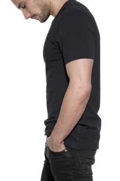 Bread & Boxers Pack 2 camisetas elásticas cuello caja algodón orgánico marino azul Online