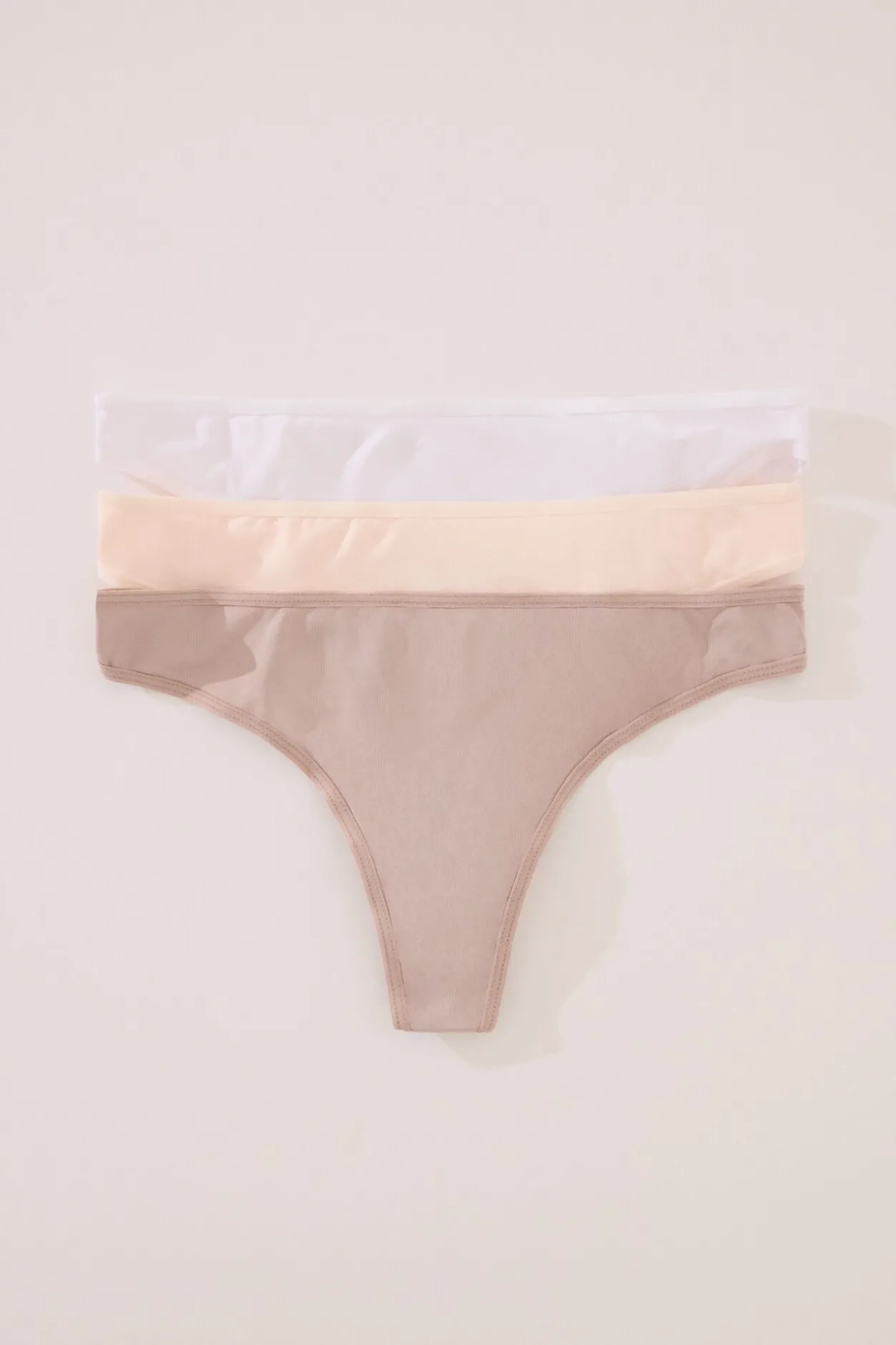 Women'secret Pack 3 tangas microfibra blanco Hot